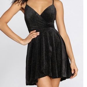 Windsor Dresses - Cute skater style glittery black dress Windsor Dresses - Cute skater style glittery black dress